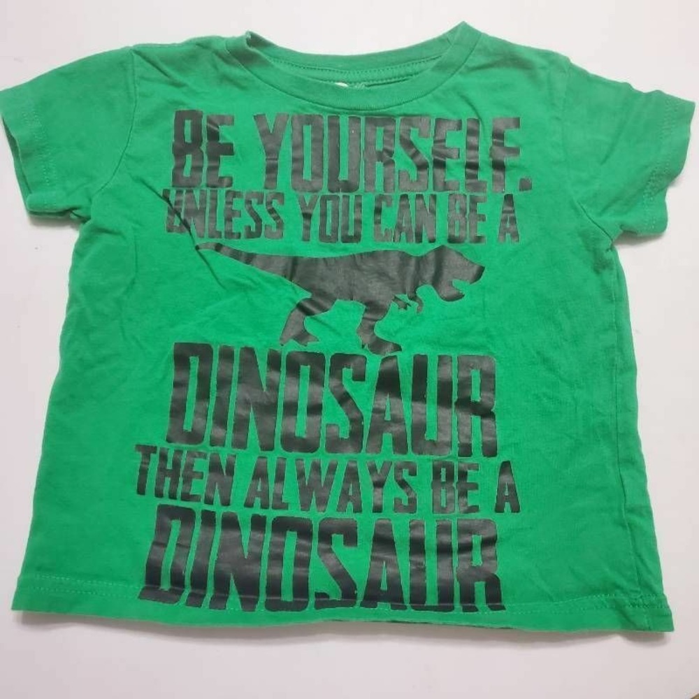 Next Level Unisex Baby Graphic T-Shirt Green Dinosaur Crew 100% Cotton Tee 2T